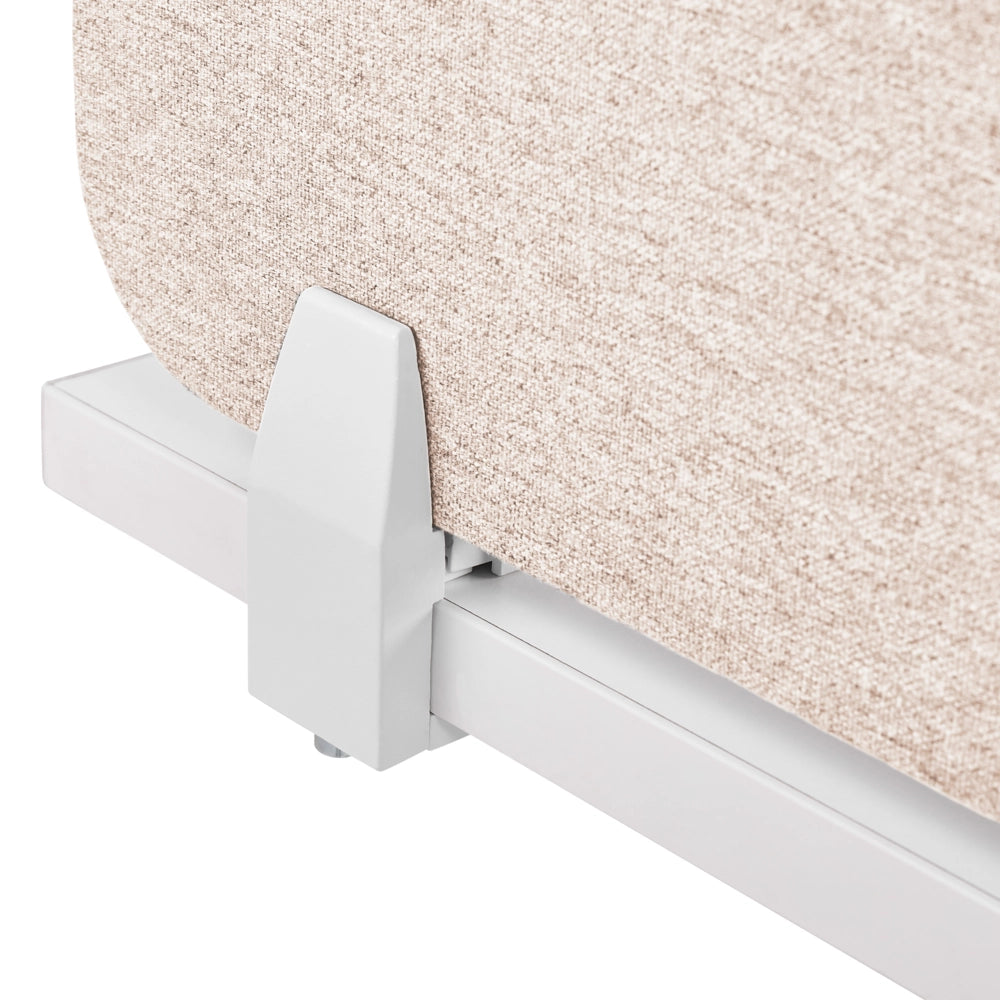 Pannello Divisorio Fonoassorbente per scrivania in PET beige 160 x 40 cm tavolo ufficio