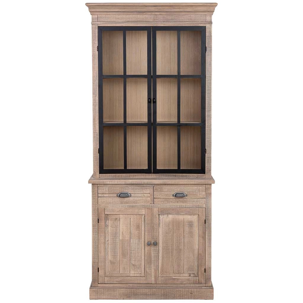 Vetrina in legno marrone 87x40x198h cm