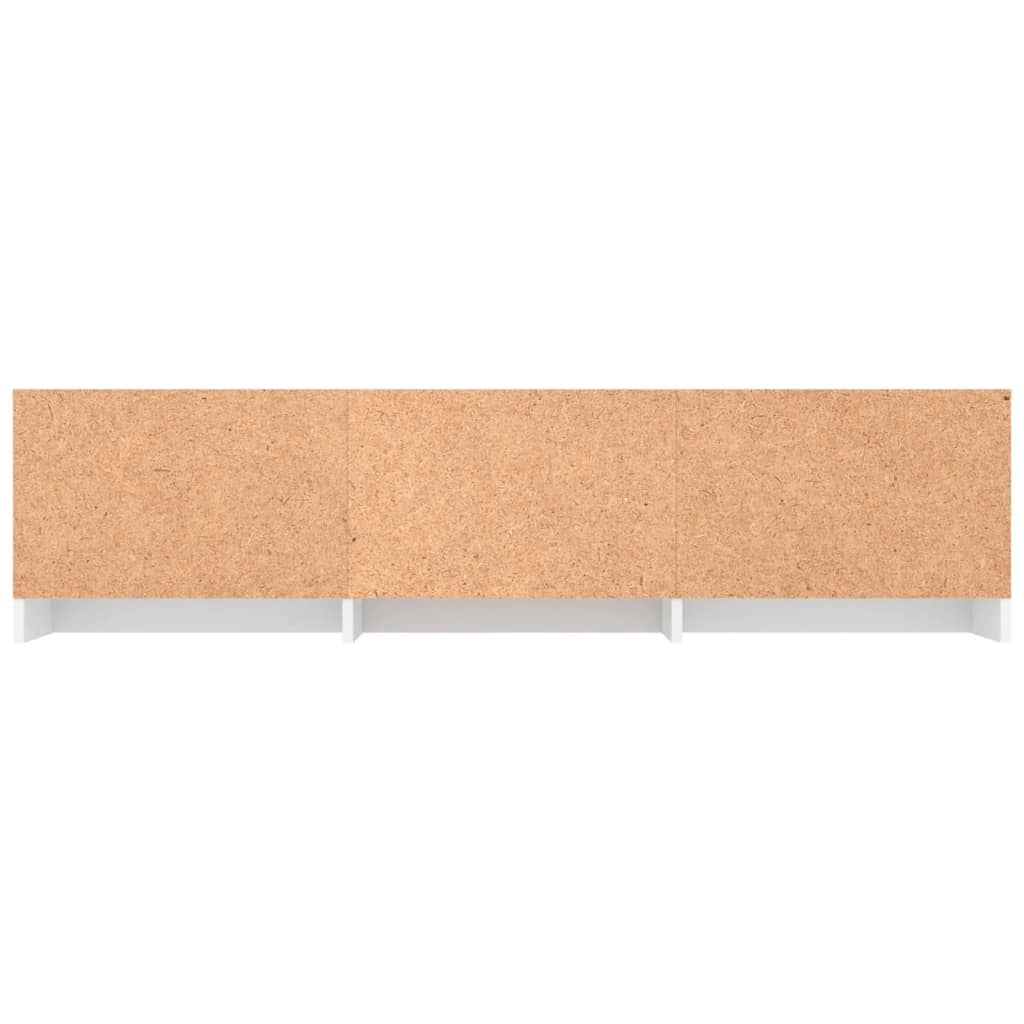 Mobile TV multimediale mensola TV credenza mobile TV sala da pranzo soggiorno camera da letto 140 x 40 x 35,5 cm legno ingegnerizzato bianco 02_0025930