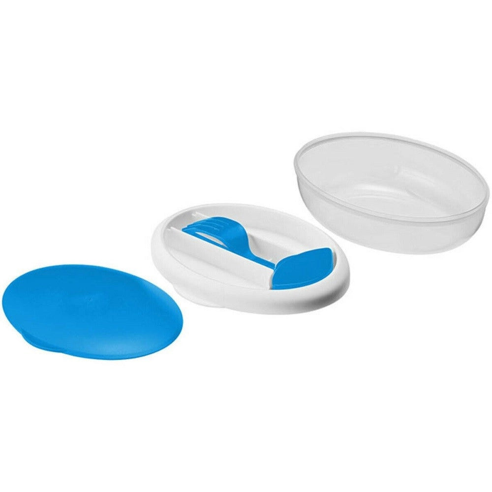 Trade Shop - Contenitore Cibo Porta Pranzo Posate Forchetta Pieghevole Contorni Ovale Lavoro -