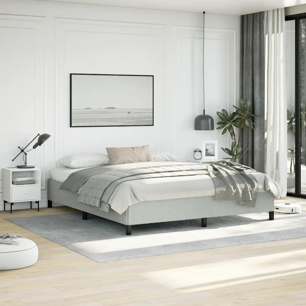 Struttura letto senza Materasso Grigio Chiaro California King Velluto 347363