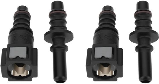 Kit di connettori di combustibile Quick Connector - 2 Set - 7,89 mm-ID8 - Connettori femmina/maschio - Materiale plastico duraturo - Installazione semplice - Connettore di combustibile