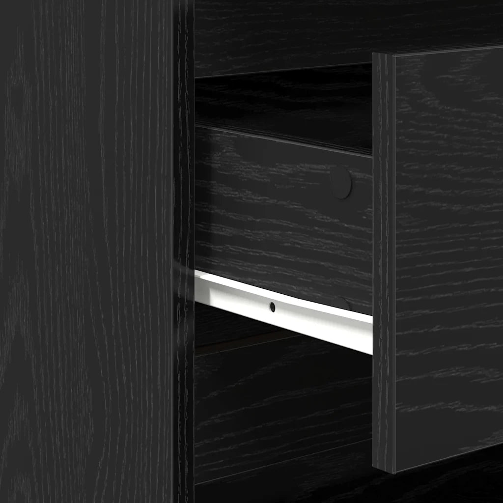 Credenza 2 pcs Nero 70 x 41 x 75 cm Legno multistrato 3332523