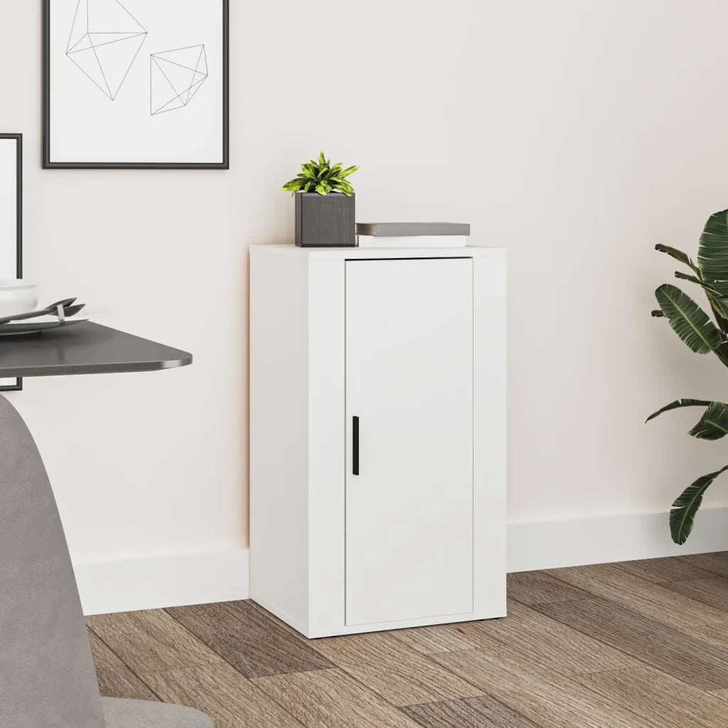 Credenza | Madia | Buffet da pranzo | Armadio da pranzo Bianca 40x33x70 cm in Legno Multistrato