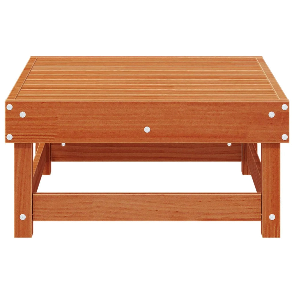 Poggiapiedi da Giardino Legno di pino massiccio Marrone Cera 865461