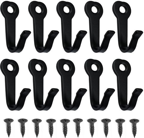 Hanger Decorativo a Sfera - 10 Pezzi - Hanger in Acciaio - 16 x 40 mm - Hanger per Abbigliamento