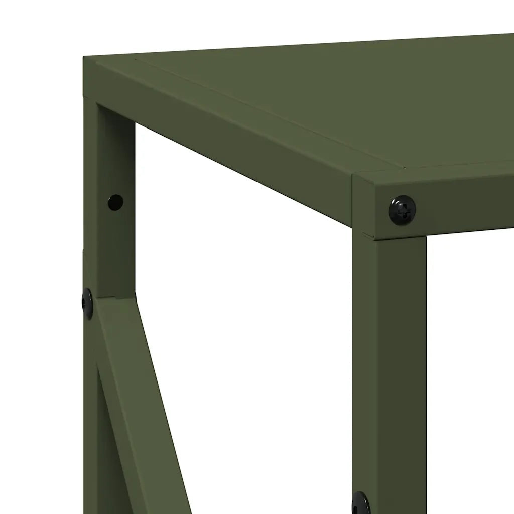 Rastrelliera per Legna da Ardere Verde Oliva 34x25x100 cm CFW7619407
