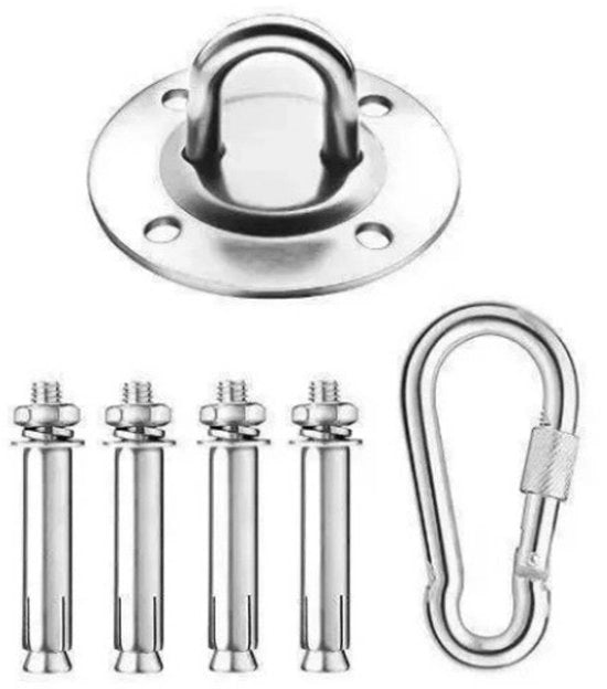 Haken in acciaio inossidabile resistenti a 500 kg adatti per appendere sedie, altalene, yoga mat, lettini, ecc.