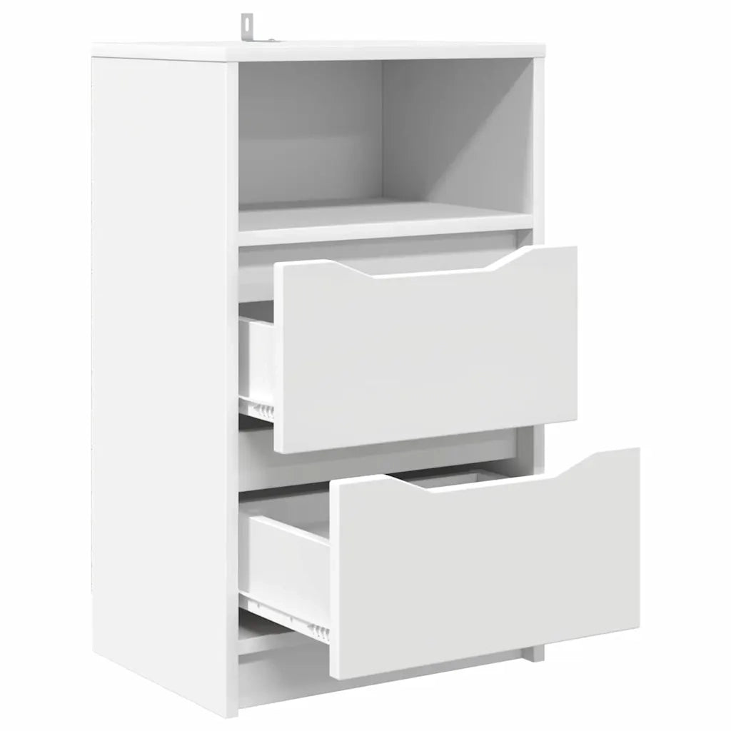 Comodino con cassetto-Tavolino da notte Bianco 40 x 30 x 467 cm Legno multistrato