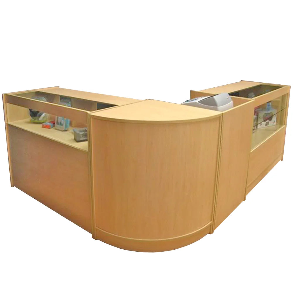 Set banconi negozio in acero con vetro – B1200, C1200, CM60 e TB60