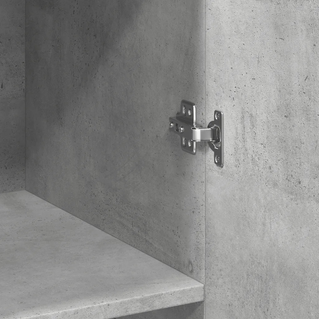 vidaXL Armadietto Grigio Cemento 70x42,5x225 cm in Legno Multistrato