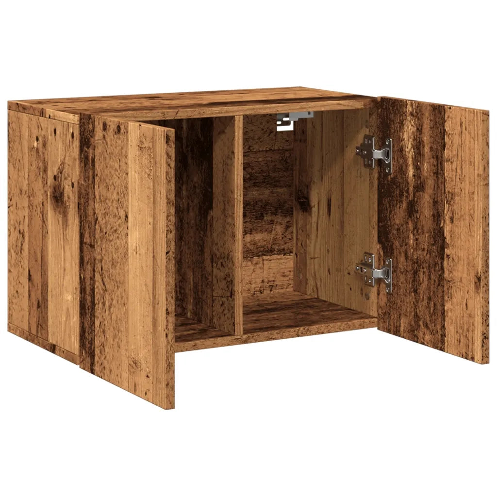 Mobile TV a Parete Legno Antico 60x30x41 cm