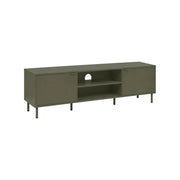 Mobile tv decorativo in legno e metallo, 160 cm, verde kaki