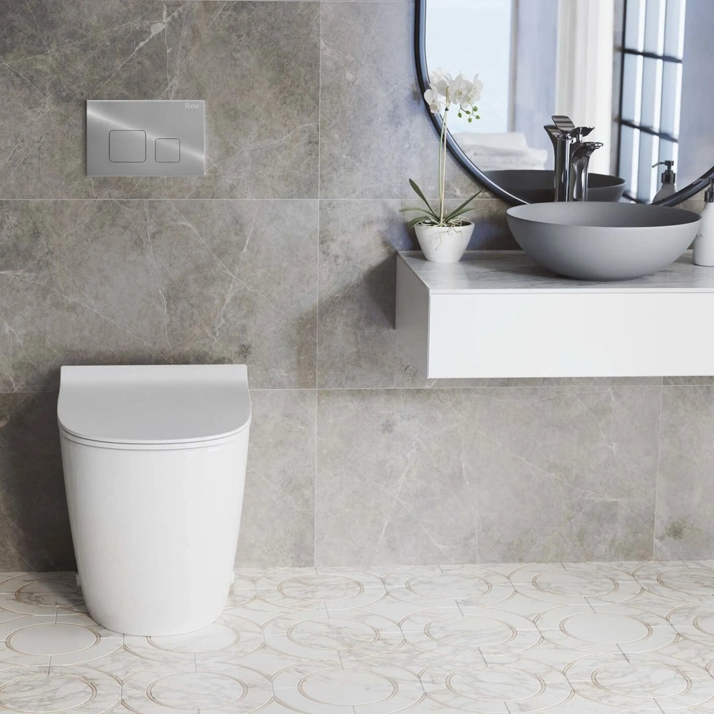 Supporto Da Incasso Per Vasi Wc Con Bottone F Cromo