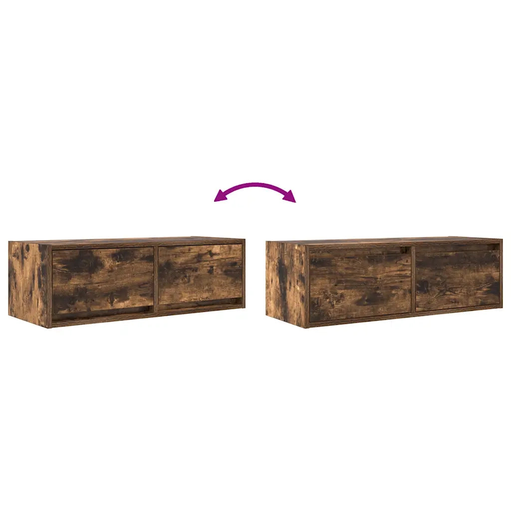 vidaXL Mobile Porta TV Rovere Fumo 80x31x25,5 cm in Legno Multistrato