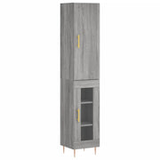 Credenza | Madia | Buffet da pranzo | Armadio da pranzo Grigio Sonoma 34,5x34x180 cm in Legno Multistrato