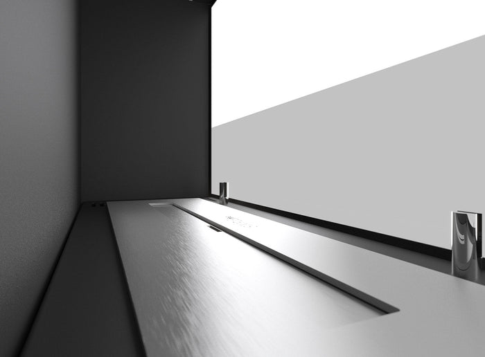 Camino a Bioetanolo da Incasso 60x45 cm Corner 600 Left Sinistro Nero