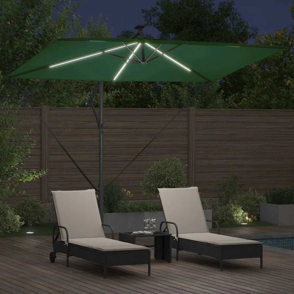 Ombrellone Verde 294 x 200 x 270 cm Poliestere e Alluminio 42003392