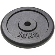 Trade Shop - Disco In Ghisa Per Bilanciere Manubri Peso Da 10kg Foro 25 Mm Gdc Allenamento -