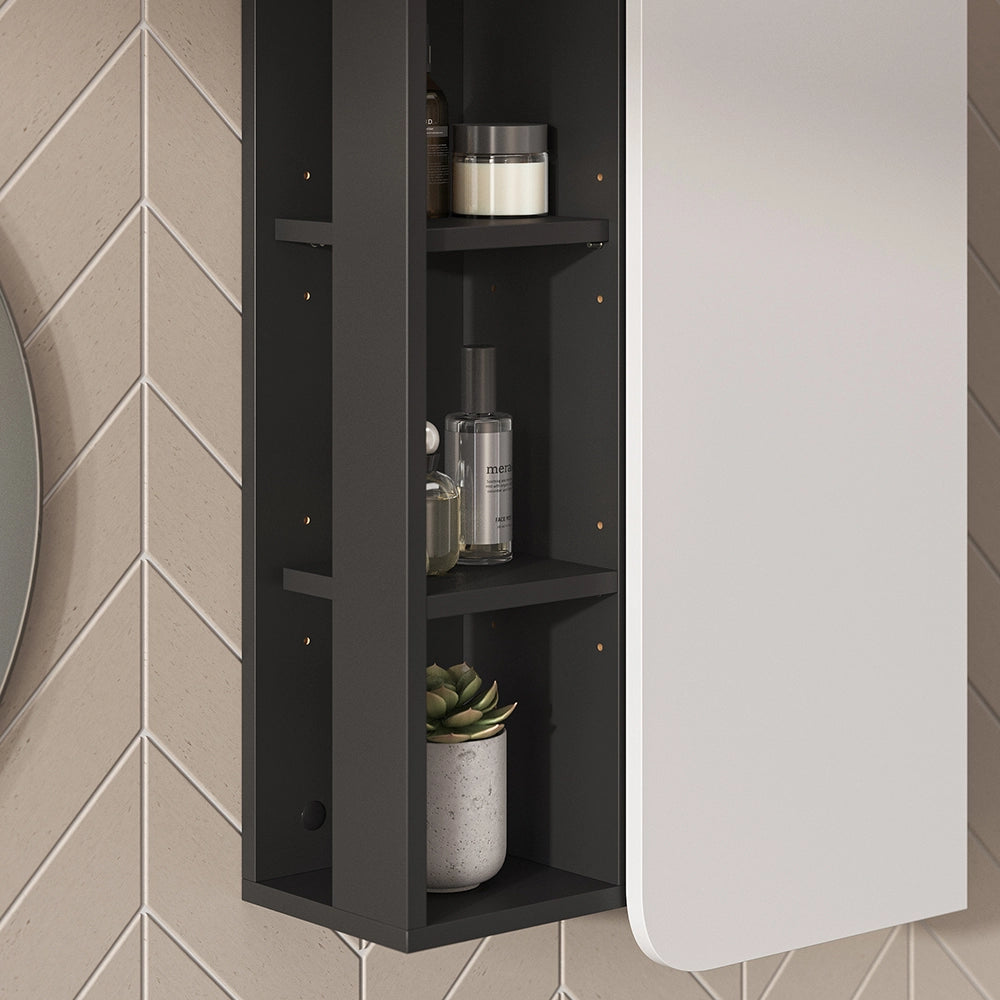 Vicco mobile bagno Antracite/bianco 50 x 75 cm con porta e vani aperti