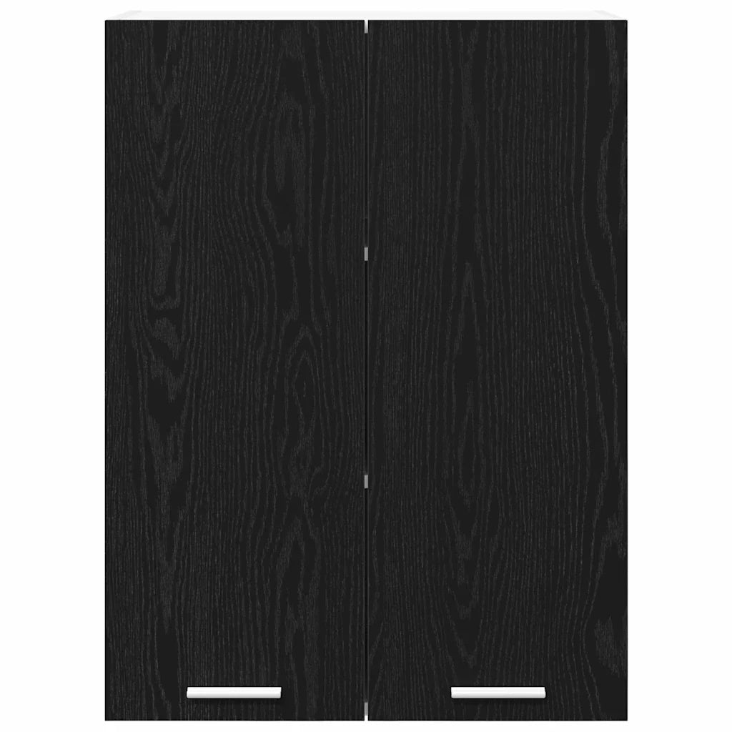 Mobile da cucina moderno a parete con ampio spazio contenitivo 60 x 31 x 80 cm realizzato in legno composito di rovere nero 02_0053314