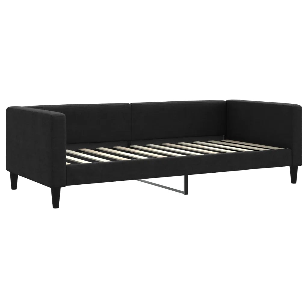 Divano Letto con Letto Estraibile-Sofa Letto-Daybed Nero 90x200 cm in Tessuto 222306