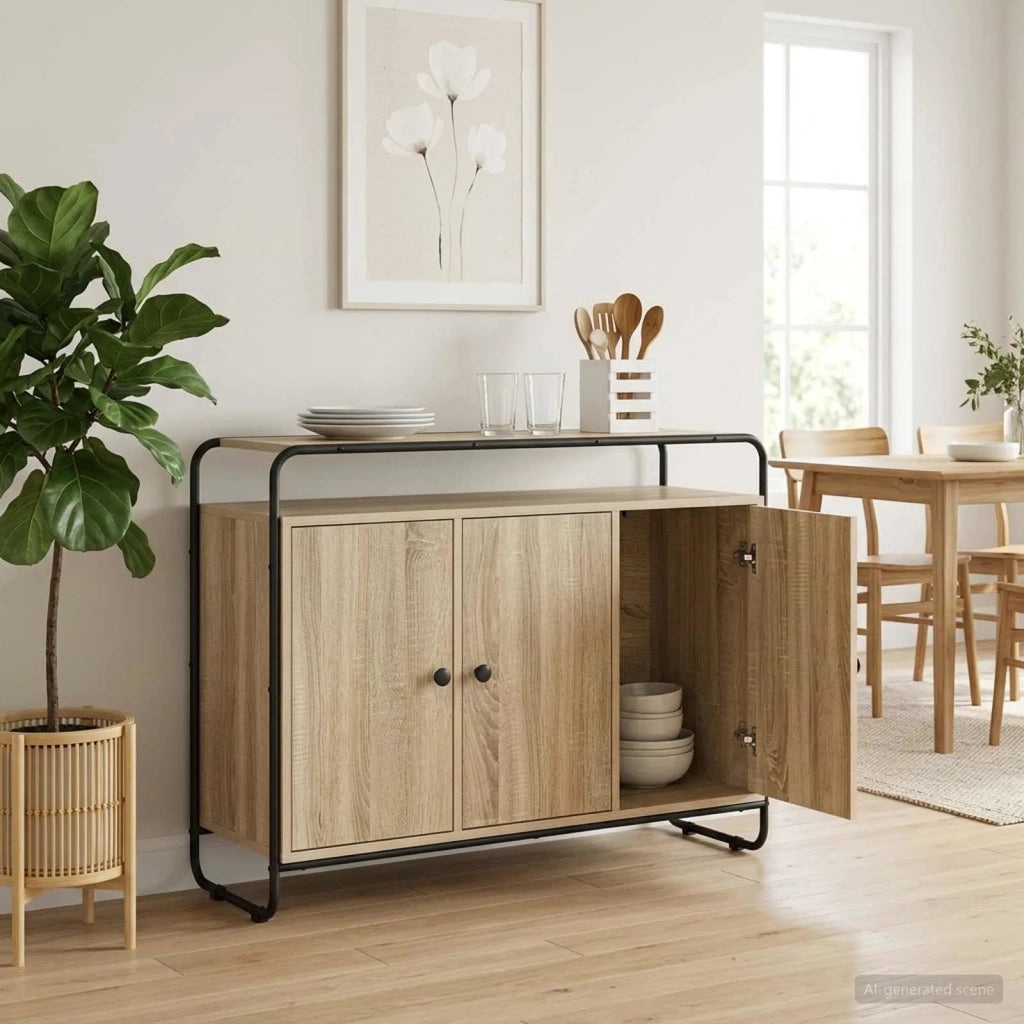 Credenza Rovere Sonoma 102 x 35 x 75 cm Legno ingegnerizzato 8007985