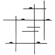 Portacandele da parete in metallo nero 60 cm Moderna decorazione centrotavola