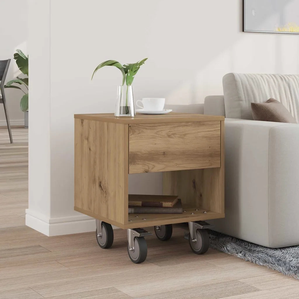 Comodino Rovere artigianale 40,5 x 40 x 48 cm Legno multistrato