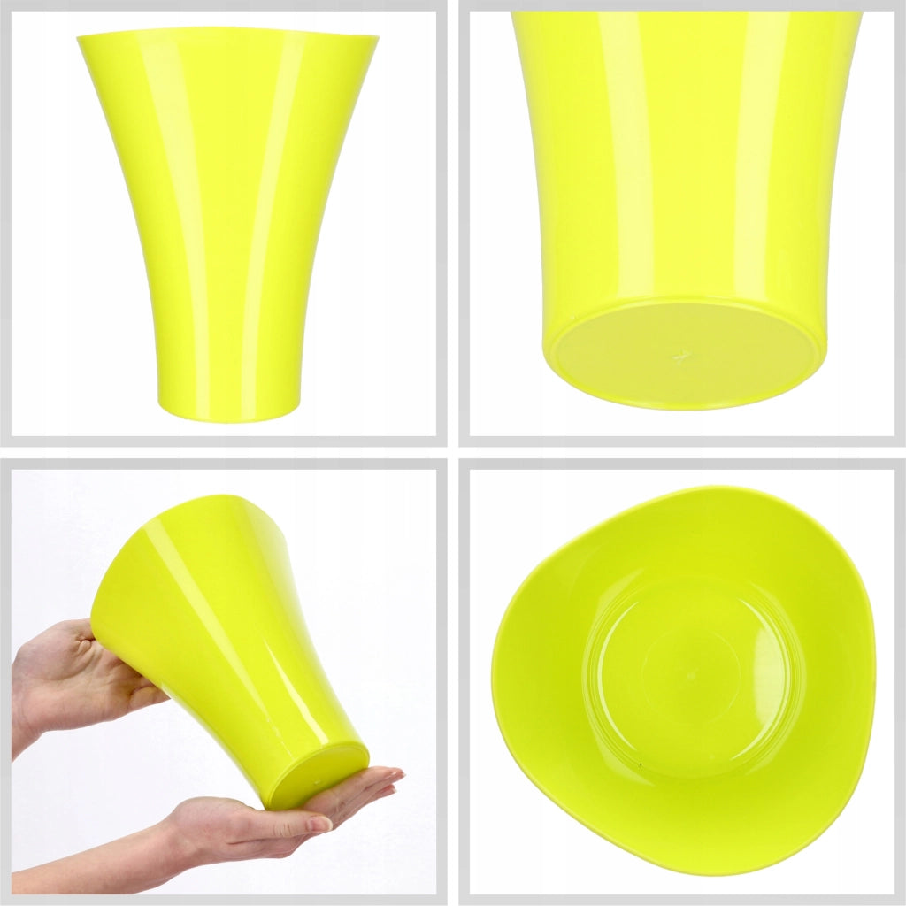 Vaso da fiori KADAX, vaso da fiori, copripianta, supporto per fiori, plastica, giallo, 16,5 cm