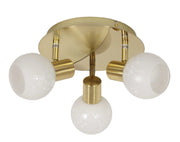 Plafoniera Candellux Avila metallo ottone/bianco 3xE14 36cm