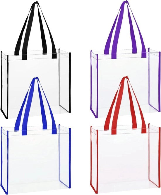 Borsa 4 in 1 trasparente per donne - ideale per shopping, scuole e concerti - 255x255x9cm
