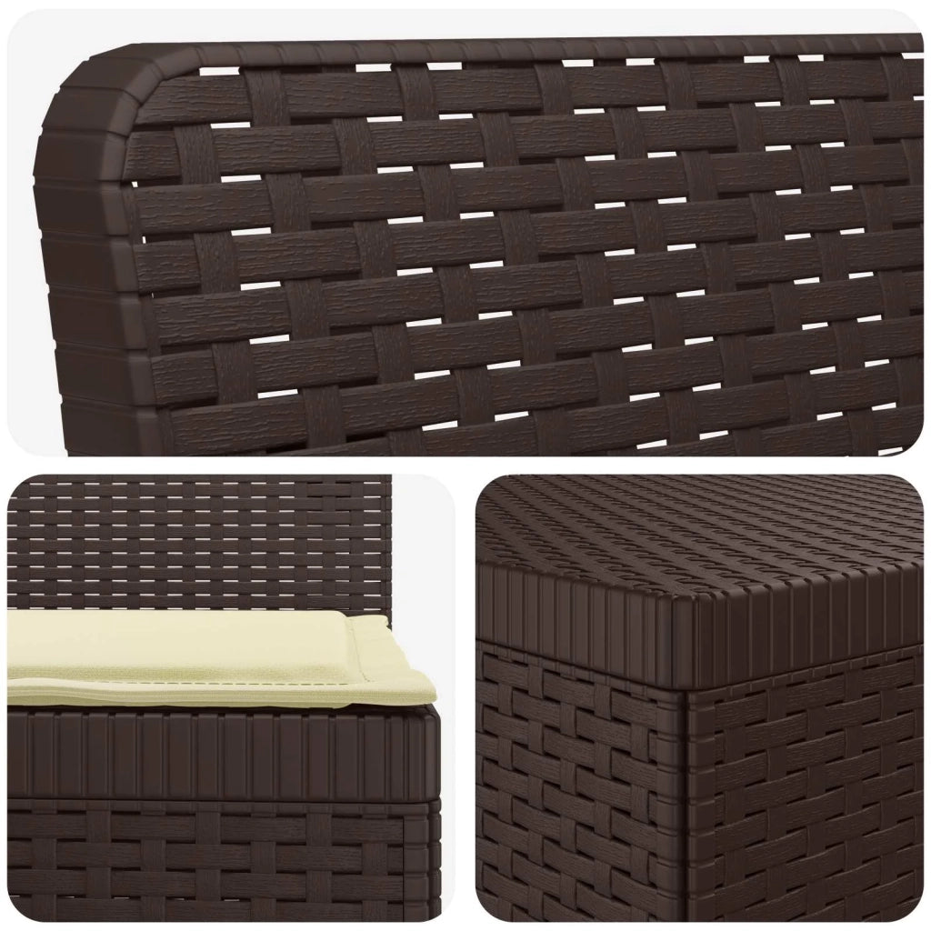 Divano da giardino 4 posti con cuscini aspetto rattan PP 3443930