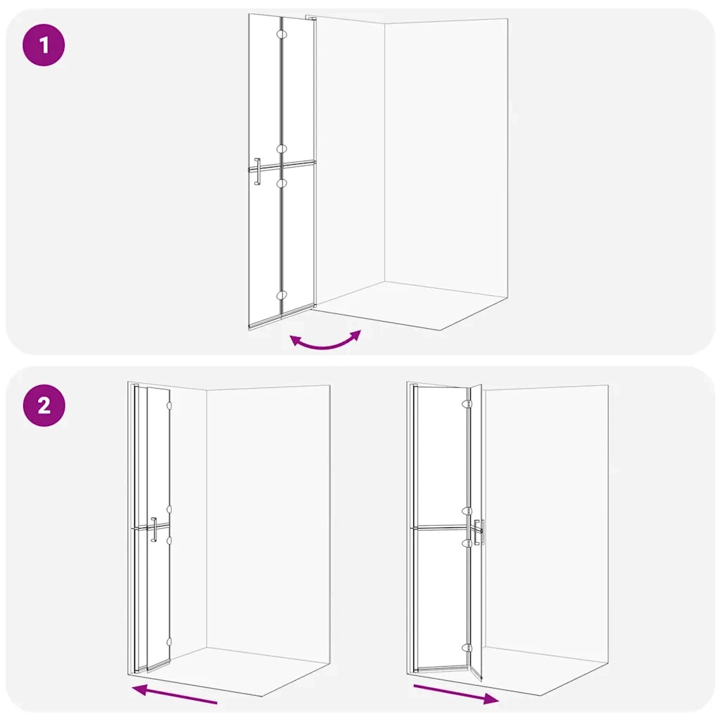Parete doccia walk-in Nero 70 x 6,5 x 190 cm CFW4407965