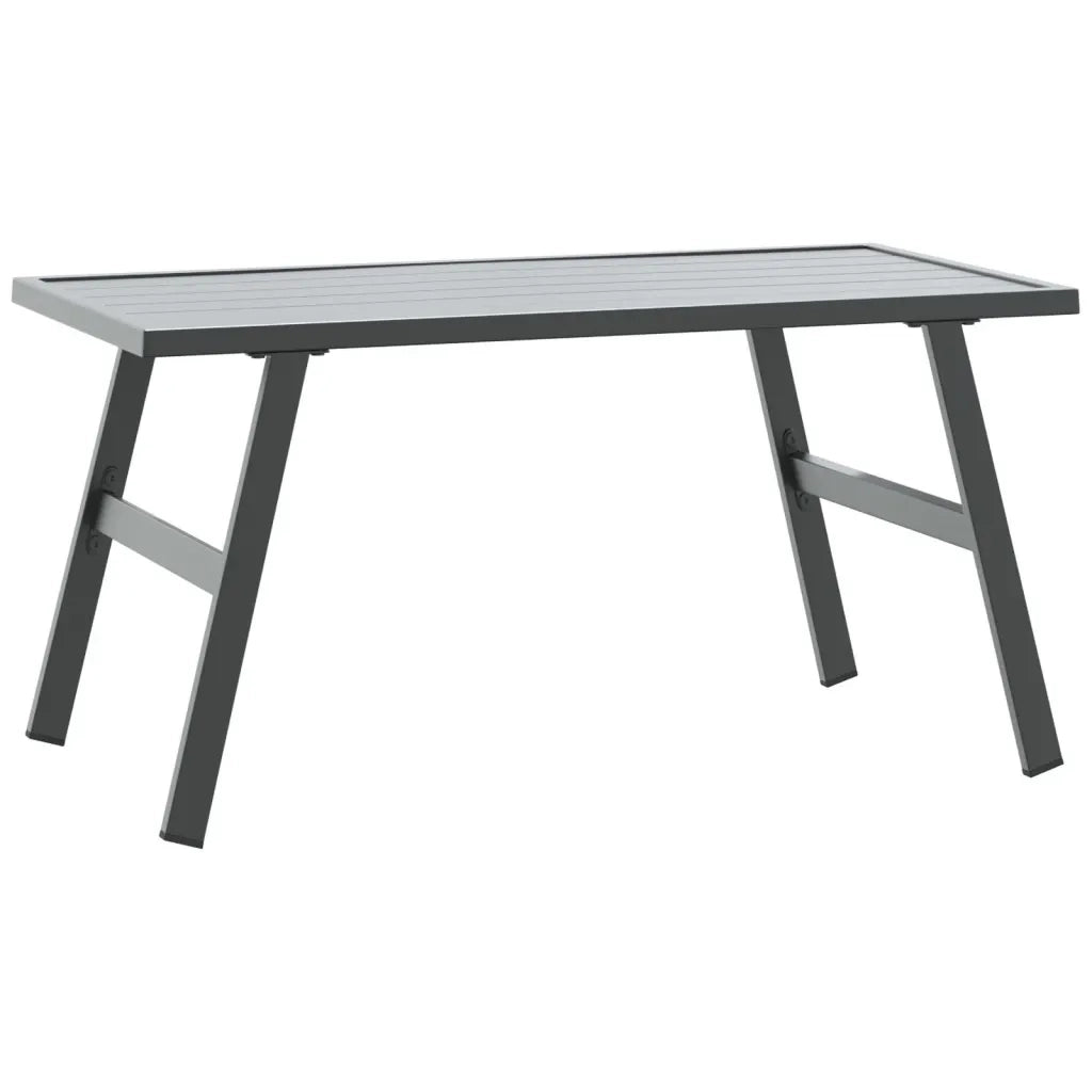 Set Panche Giardino Cuscini 7pz Nere Acciaio Verniciato Polvere 3283728