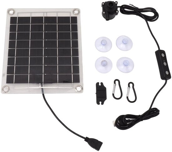 Kit di pompaggio solare - Pompaggio acqua solare - Pompaggio acqua adattabile - Pompaggio ad immersione - Piscina per uccelli - Fornitura di energia efficiente - Pompaggio solare
