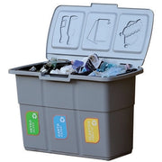 PATTUMIERA PER RACCOLTA DIFFERENZIATA 3 SCOMPARTI SEPARATI- cm 75x37x h. 50- FF- pezzi 1