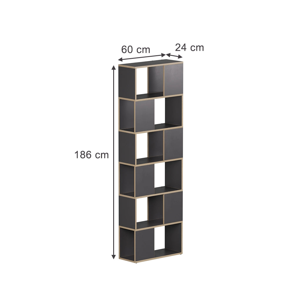 Vicco Divisorio per ambienti Antracite/quercia 60 x 186 cm
