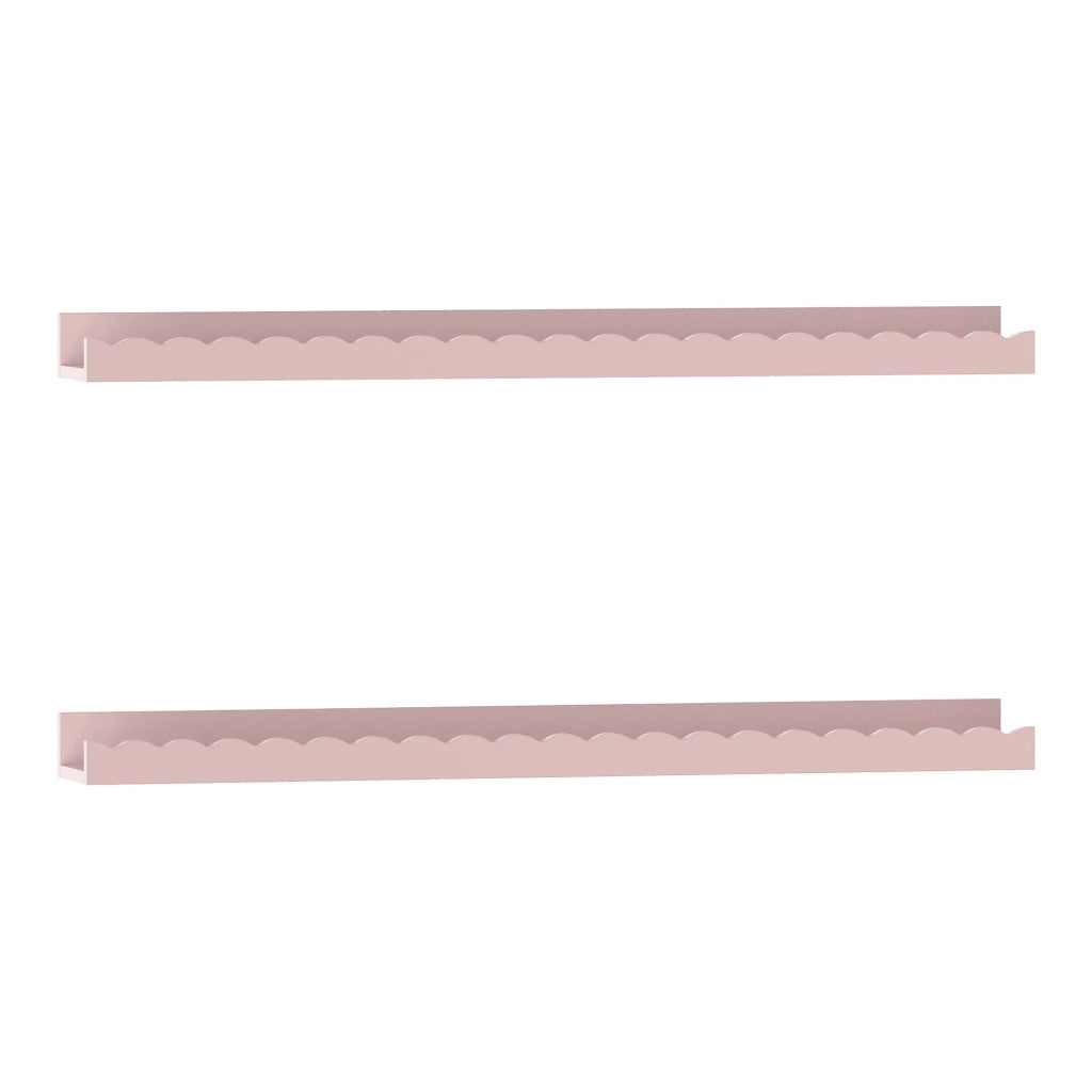 Set di 2 mensole da parete per bambini 60 x 10 x 5 cm rosa 03_0010613