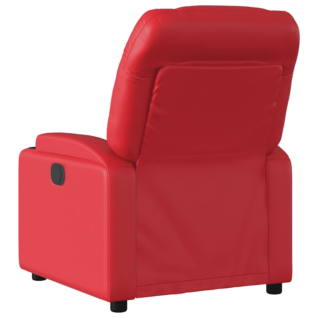 Divano Sedia-Poltrona Massaggiante Reclinabile Rossa in Similpelle 504073