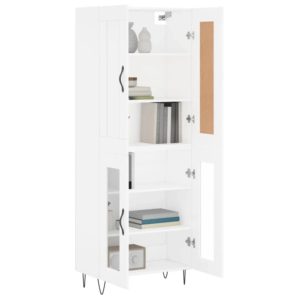 Credenza Bianca 69,5x34x180 cm in Legno Multistrato 3199649