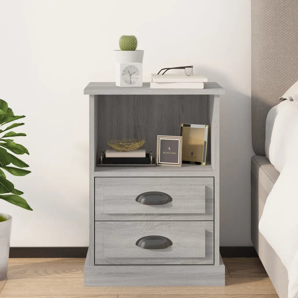 Comodino | Armadio da Notte | Mobiletto da notte Grigio Sonoma 43x36x60 cm