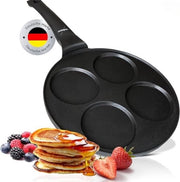 Padella per pancake - Frittella per uova - Padella per omelette - Frittiera per omelette - Frittiera per pancake - Frittiera antiaderente - Tutte le fonti di calore
