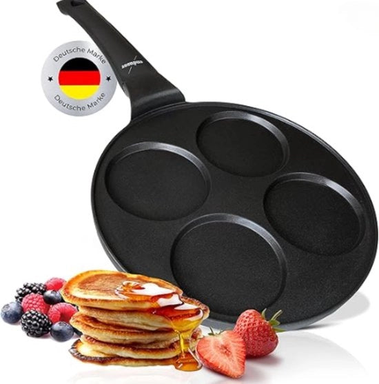 Padella per pancake - Frittella per uova - Padella per omelette - Frittiera per omelette - Frittiera per pancake - Frittiera antiaderente - Tutte le fonti di calore