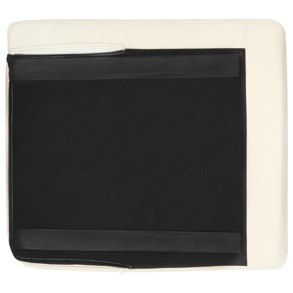 Poltrona da salotto in tessuto imbottito beige chiaro Schienale imbottito per soggiorno