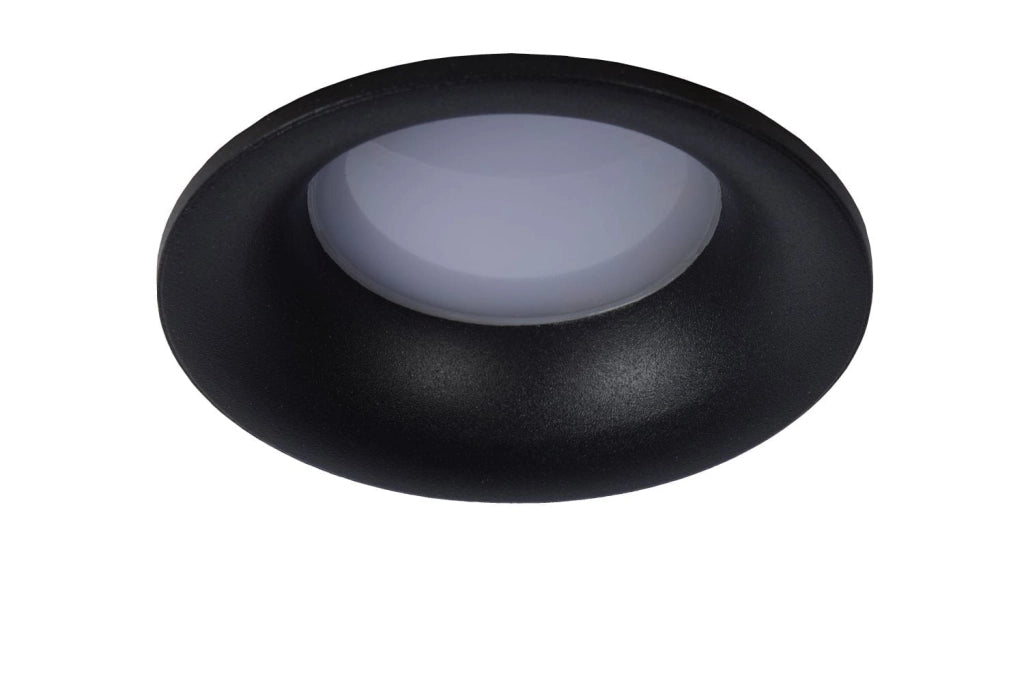 Faretto da soffitto Lucide Ziva GU10 5W nero tondo IP44