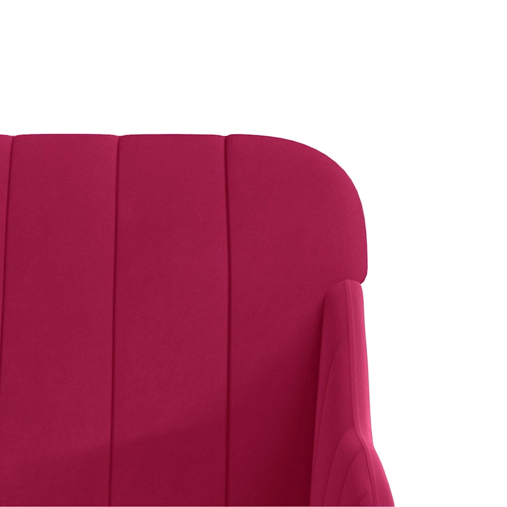 Poltrona Rosso Vino 63x76x80 cm Velluto cod mxl 14338