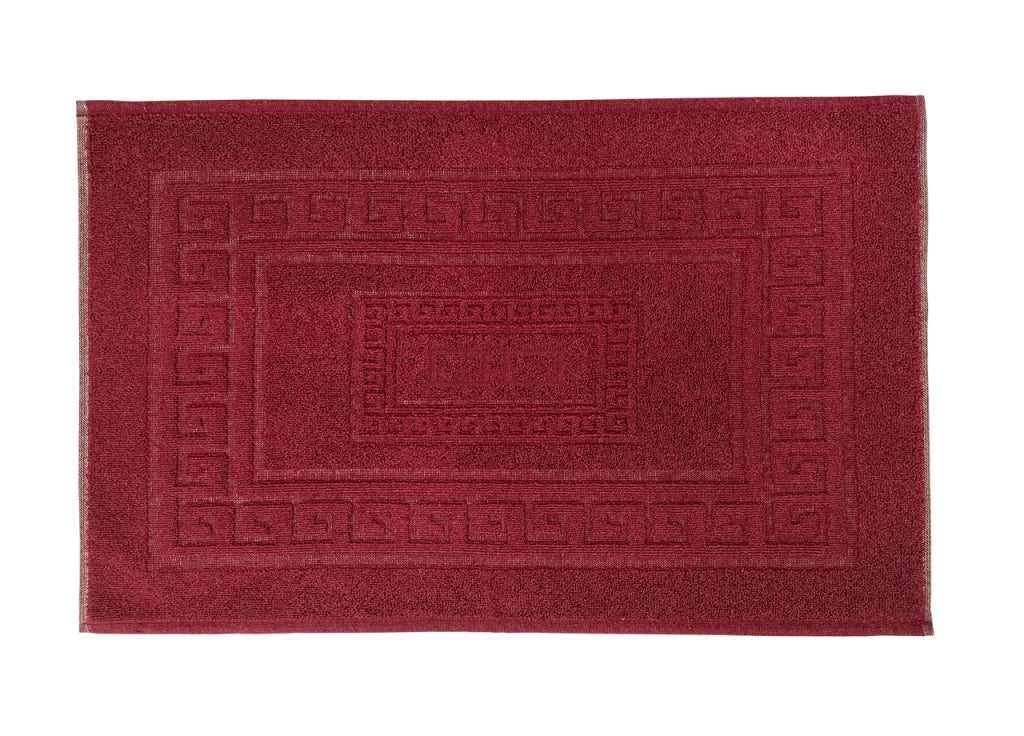 Tappeto Da Bagno Disegno Torino Colore Bordeaux - 45x60 - Bordeaux
