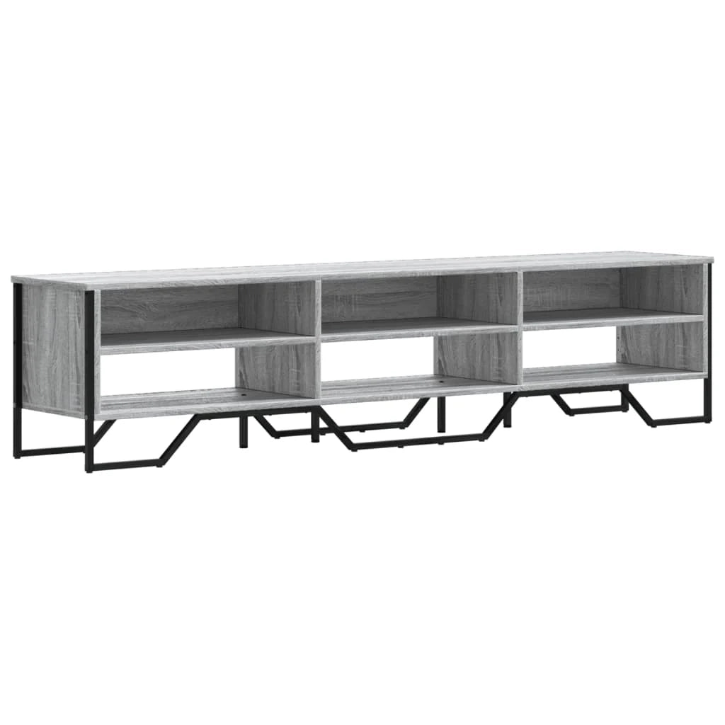 Mobile TV multimediale mensola TV credenza TV sala da pranzo soggiorno camera da letto Sonoma 180 x 34 x 41 cm legno ingegnerizzato grigio 02_0028429