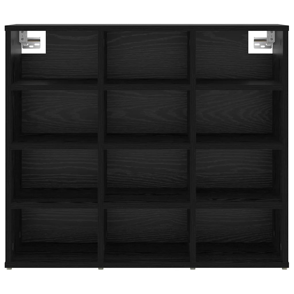 vidaXL Scarpiera Rovere nero 77.5 x 30 x 67 cm Legno multistrato